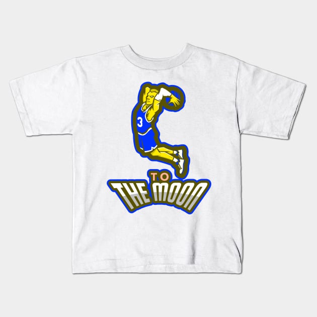 Golden State Warriors basketball Kids T-Shirt by YungBick